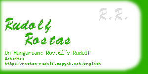 rudolf rostas business card